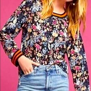 Floral Anthropologie blouse